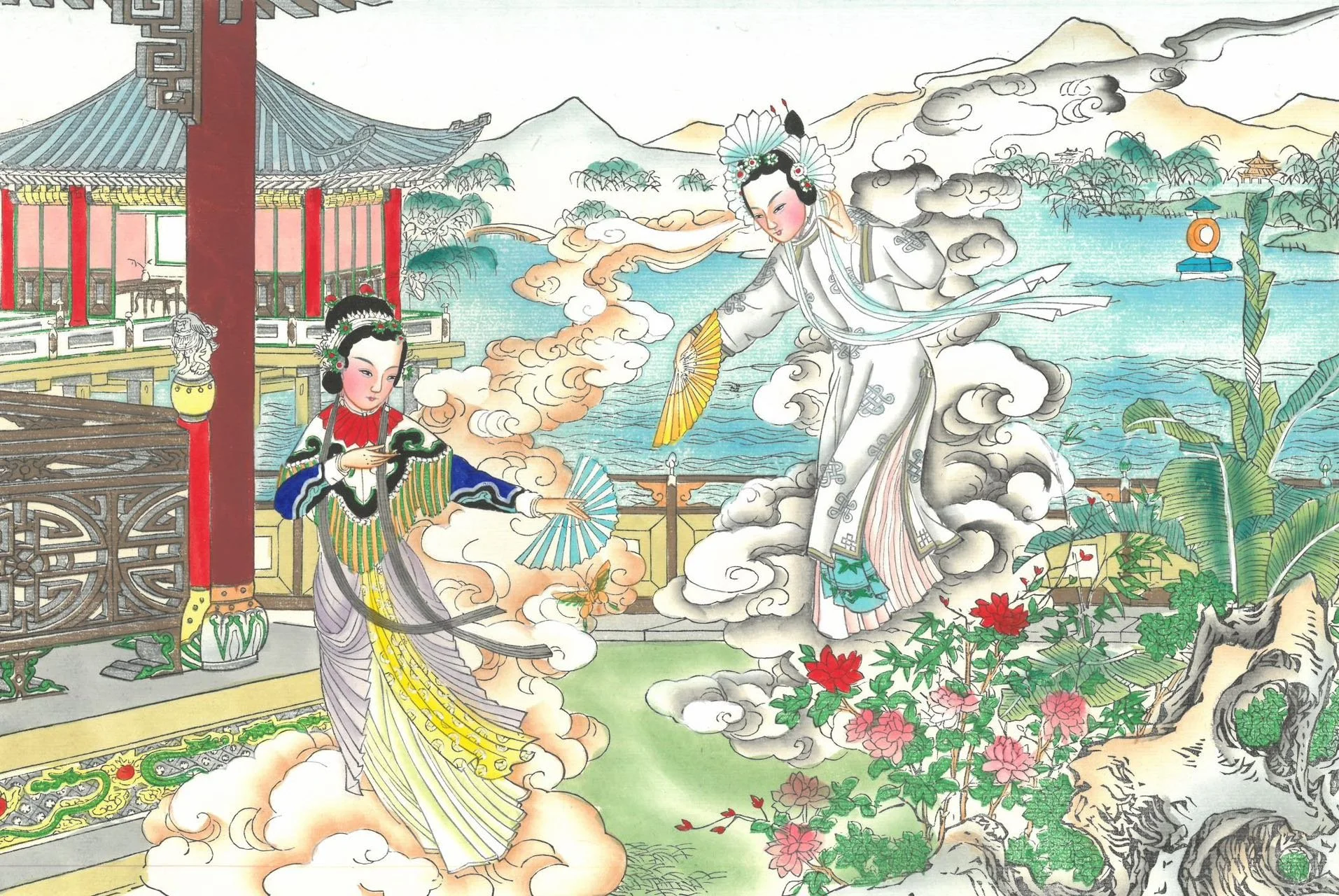 本日まで出品。超貴重　中国版画集「白蛇傳」天津楊柳青畫店 大判画冊 楊柳青年 白蛇传：杨柳青木版年画展— Chinese Museum
